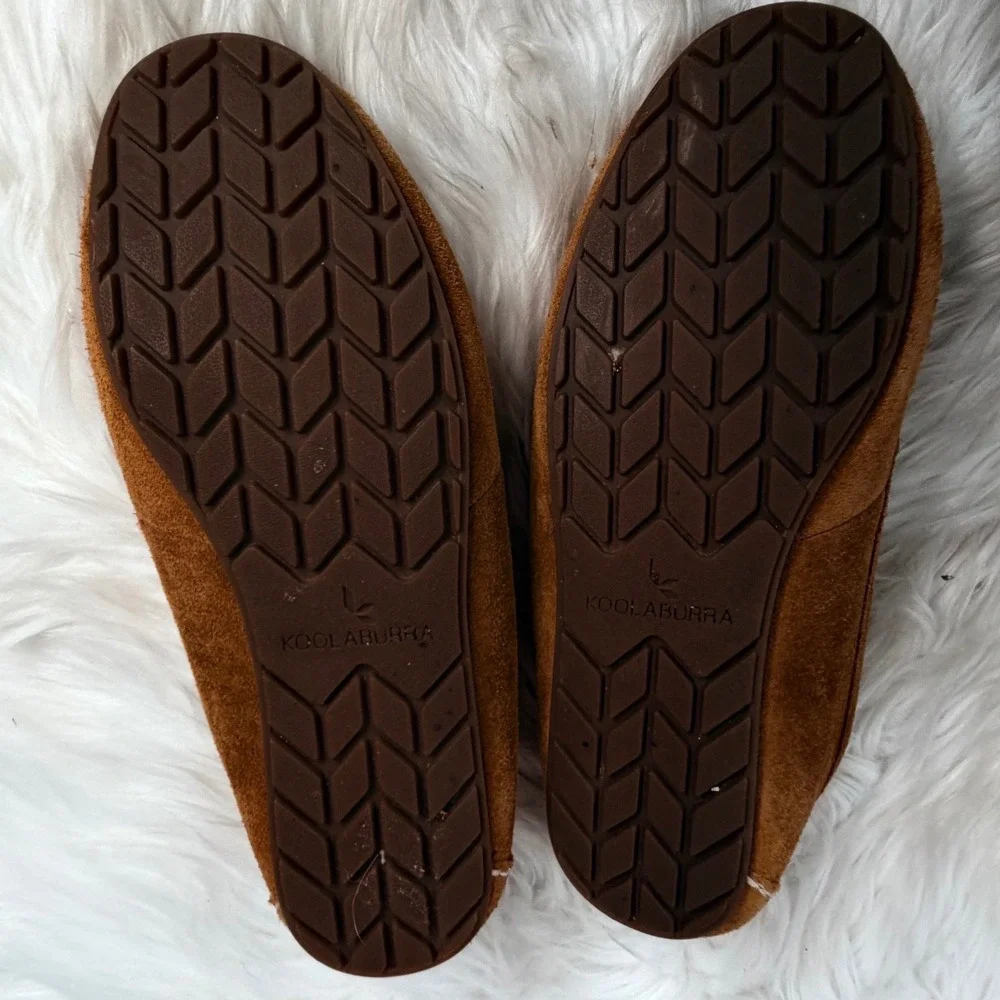 Koolaburra by UGG Men's Tipton Suede Moccasin Slippers Chestnut Brown Size 10